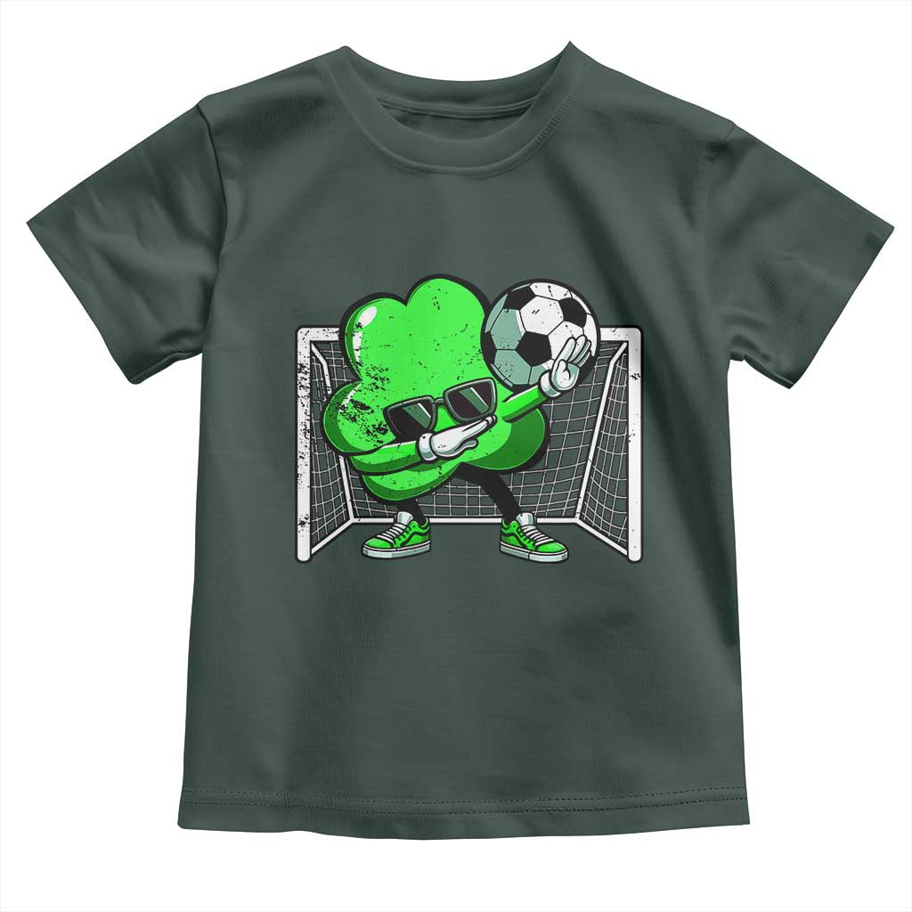 Funny Soccer Shamrock Toddler T Shirt Dabbing Player St. Patrick's Day