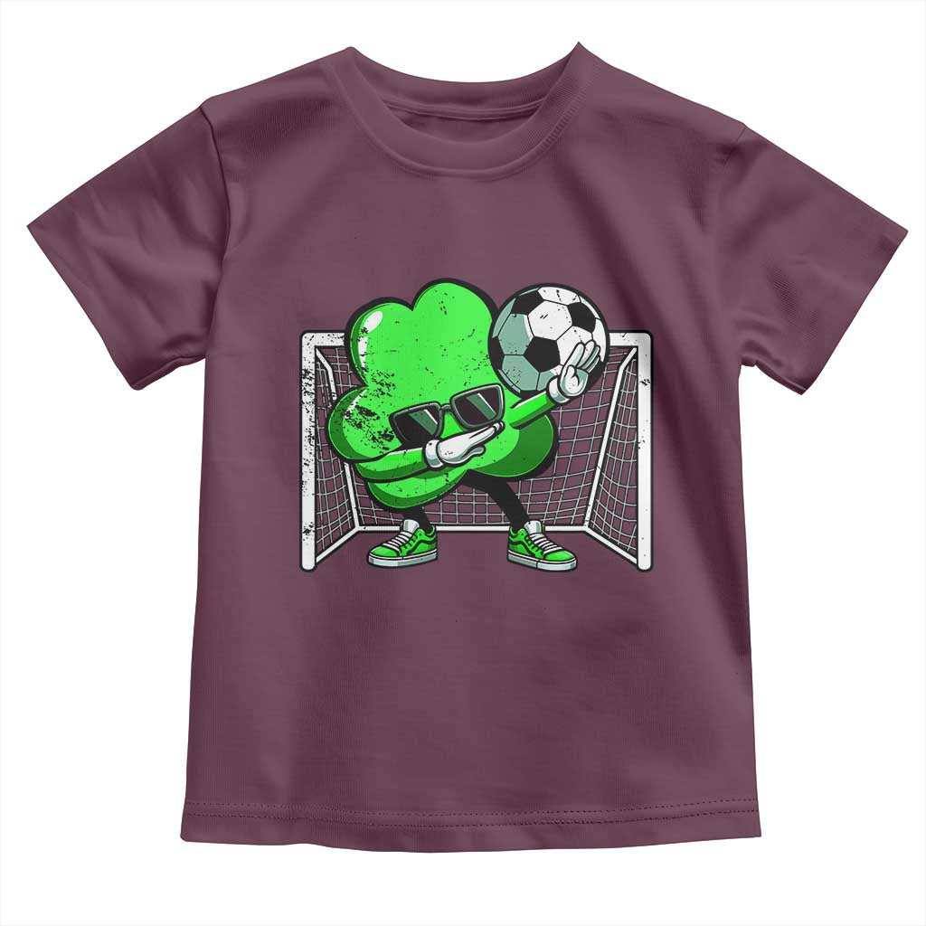 Funny Soccer Shamrock Toddler T Shirt Dabbing Player St. Patrick's Day