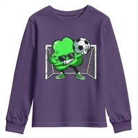 Funny Soccer Shamrock Youth Sweatshirt Dabbing Player St. Patrick's Day
