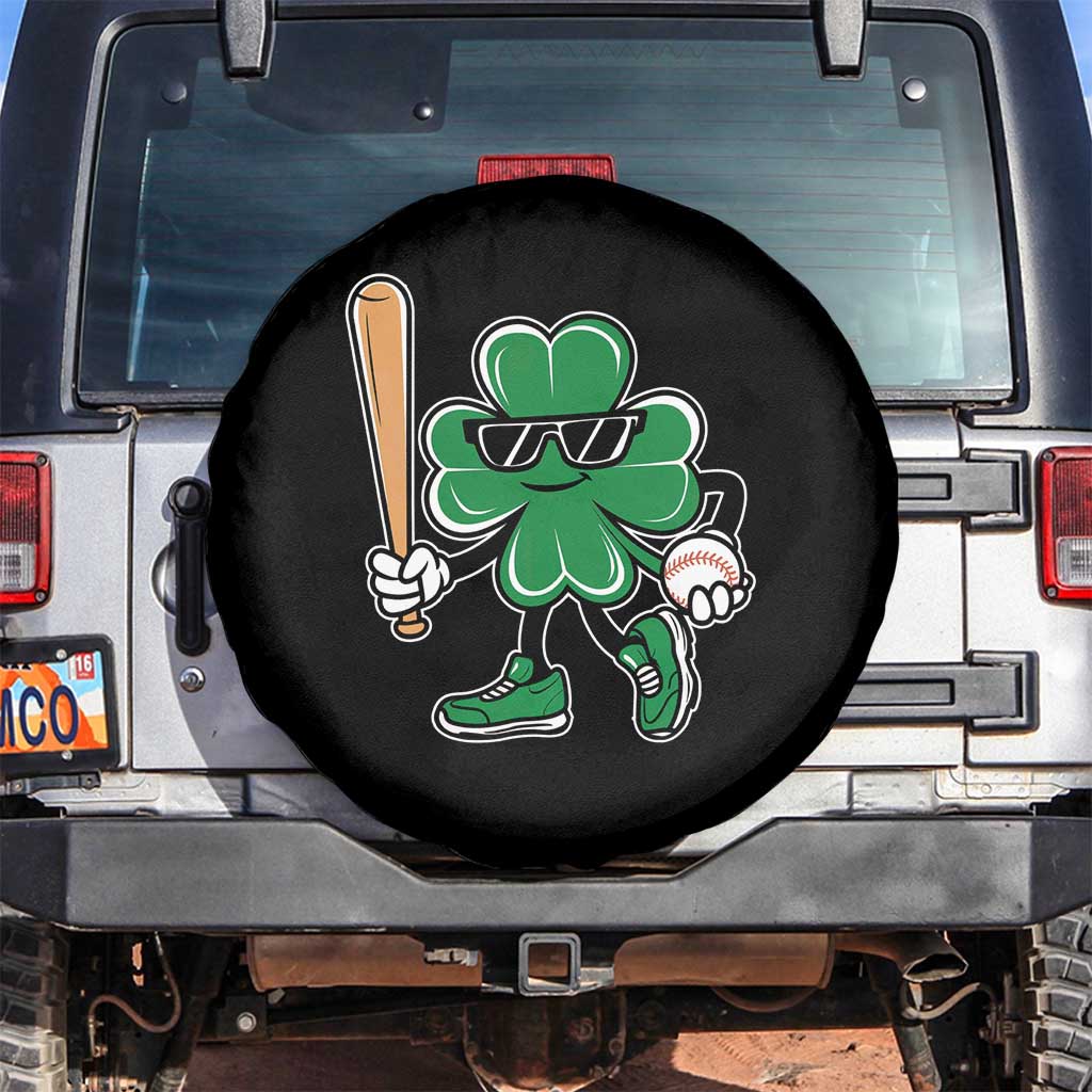 Lucky Baseball Shamrock Spare Tire Cover St Patrick's Day T-Ball Sport Lover Gift