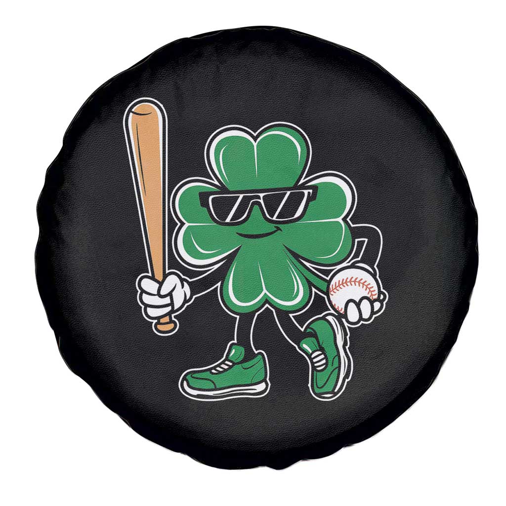 Lucky Baseball Shamrock Spare Tire Cover St Patrick's Day T-Ball Sport Lover Gift