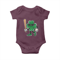 Lucky Baseball Shamrock Baby Onesie St Patrick's Day T-Ball Sport Lover Gift