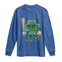 Lucky Baseball Shamrock Long Sleeve Shirt St Patrick's Day T-Ball Sport Lover Gift