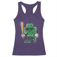 Lucky Baseball Shamrock Racerback Tank Top St Patrick's Day T-Ball Sport Lover Gift
