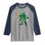 Lucky Baseball Shamrock Raglan Shirt St Patrick's Day T-Ball Sport Lover Gift