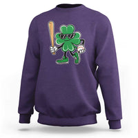 Lucky Baseball Shamrock Sweatshirt St Patrick's Day T-Ball Sport Lover Gift