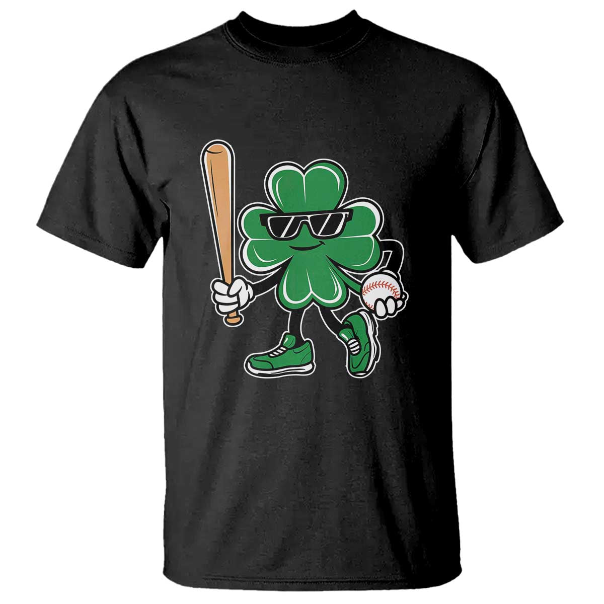 Lucky Baseball Shamrock T Shirt St Patrick's Day T-Ball Sport Lover Gift