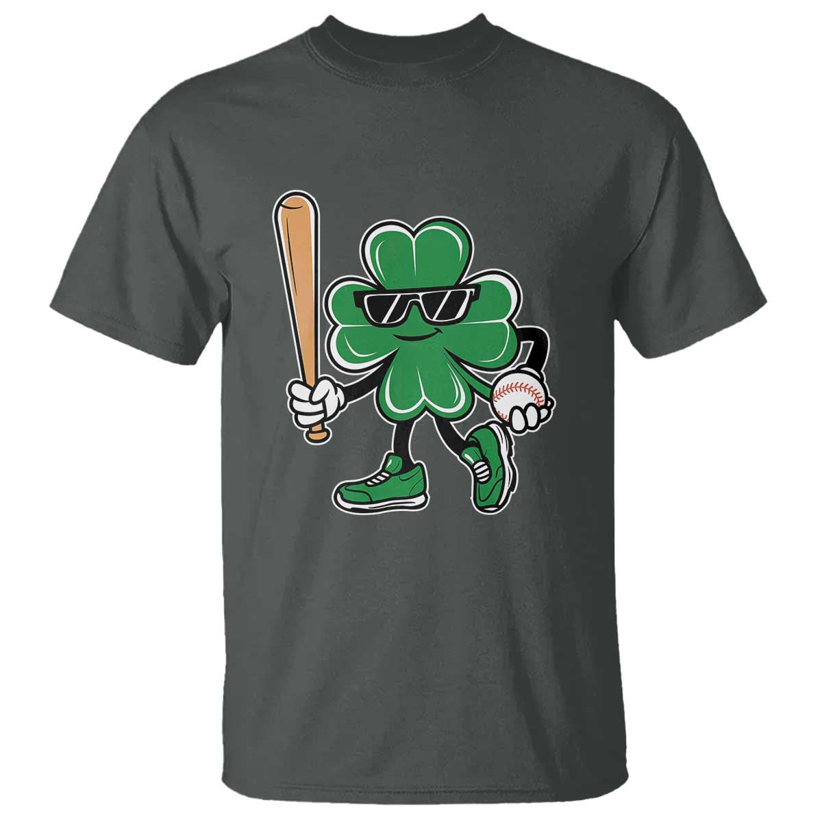 Lucky Baseball Shamrock T Shirt St Patrick's Day T-Ball Sport Lover Gift