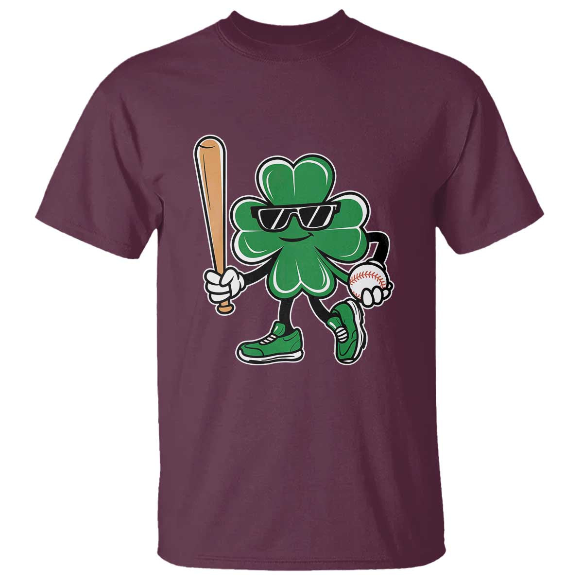 Lucky Baseball Shamrock T Shirt St Patrick's Day T-Ball Sport Lover Gift