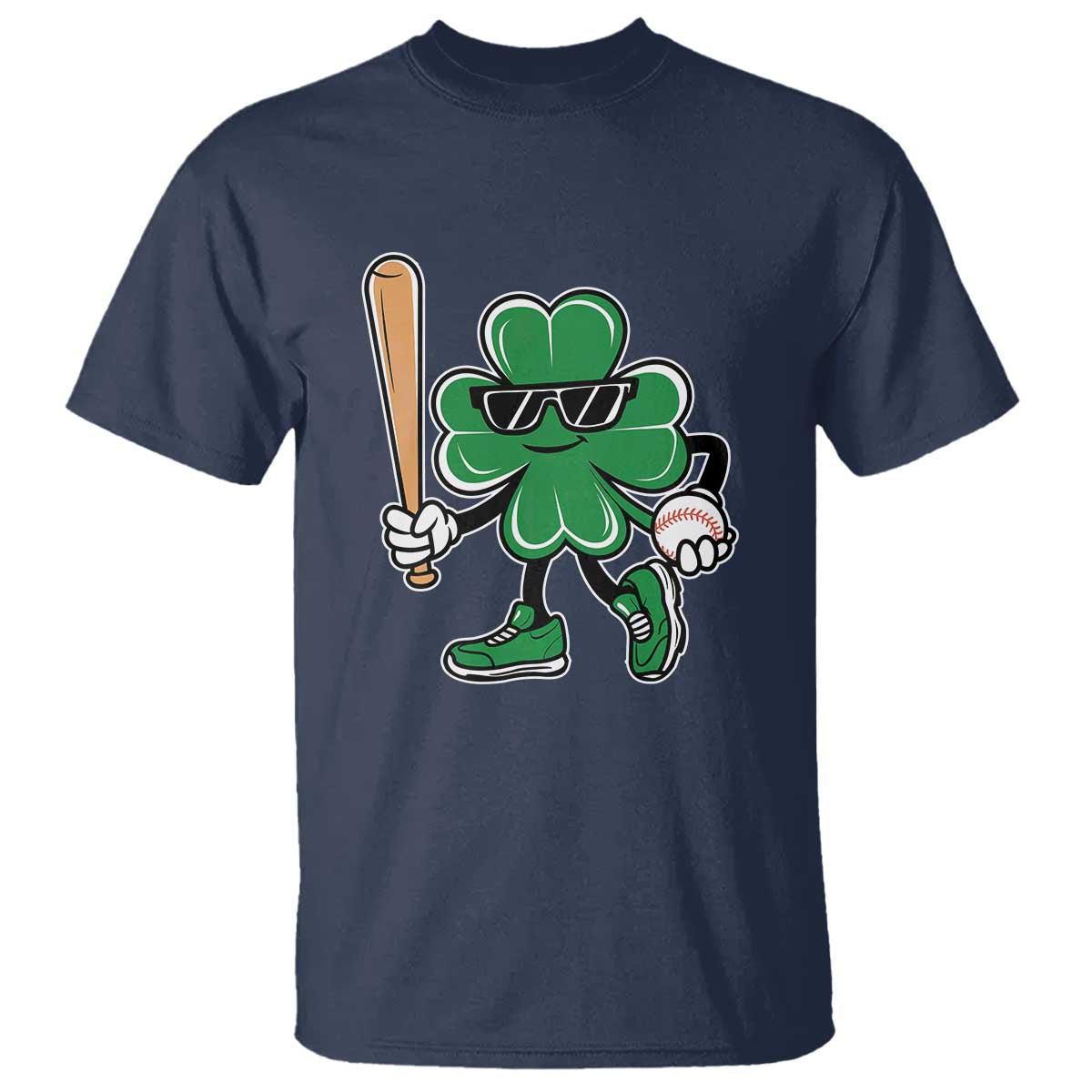Lucky Baseball Shamrock T Shirt St Patrick's Day T-Ball Sport Lover Gift