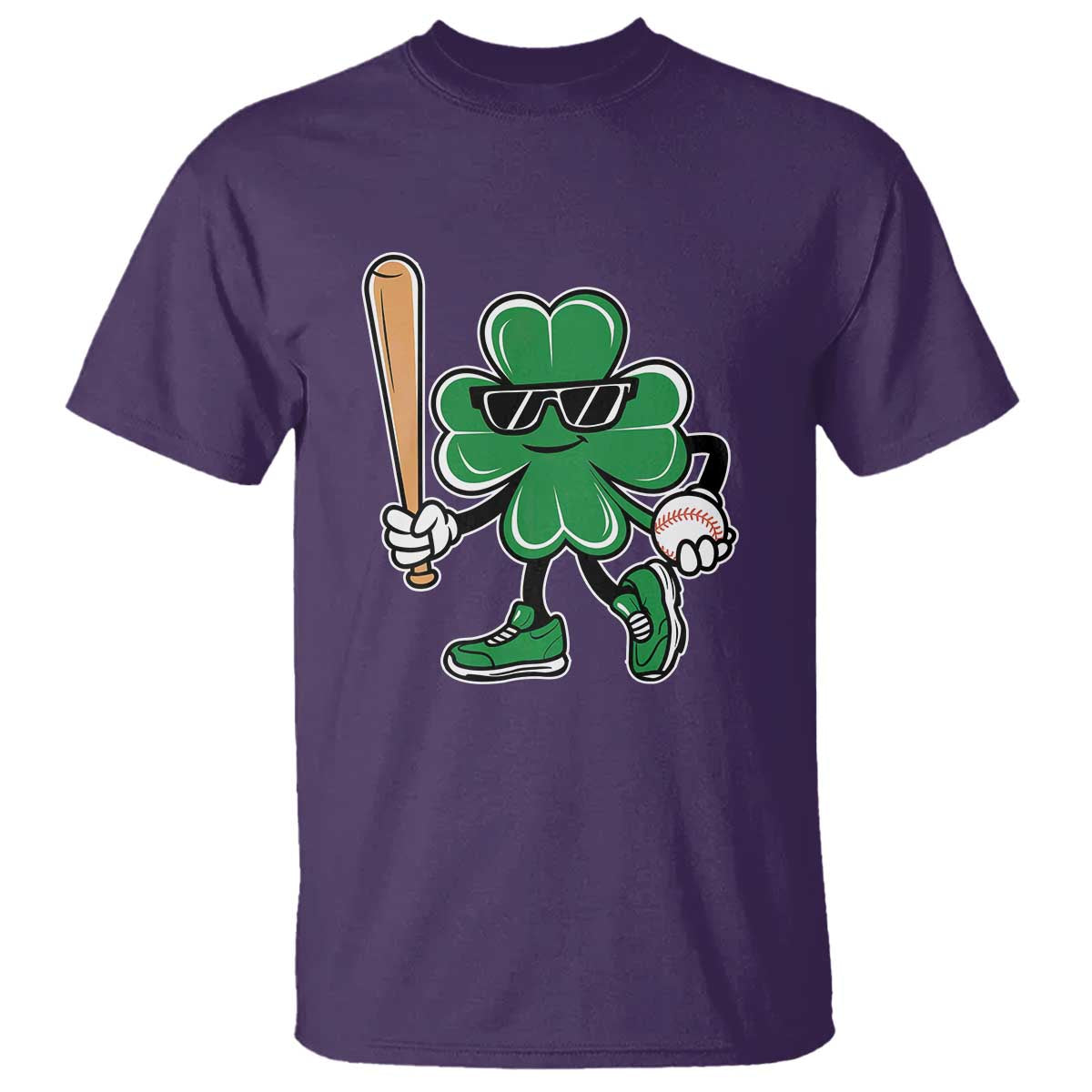 Lucky Baseball Shamrock T Shirt St Patrick's Day T-Ball Sport Lover Gift