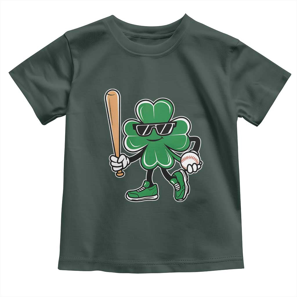 Lucky Baseball Shamrock Toddler T Shirt St Patrick's Day T-Ball Sport Lover Gift