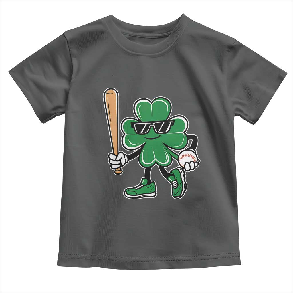 Lucky Baseball Shamrock Toddler T Shirt St Patrick's Day T-Ball Sport Lover Gift