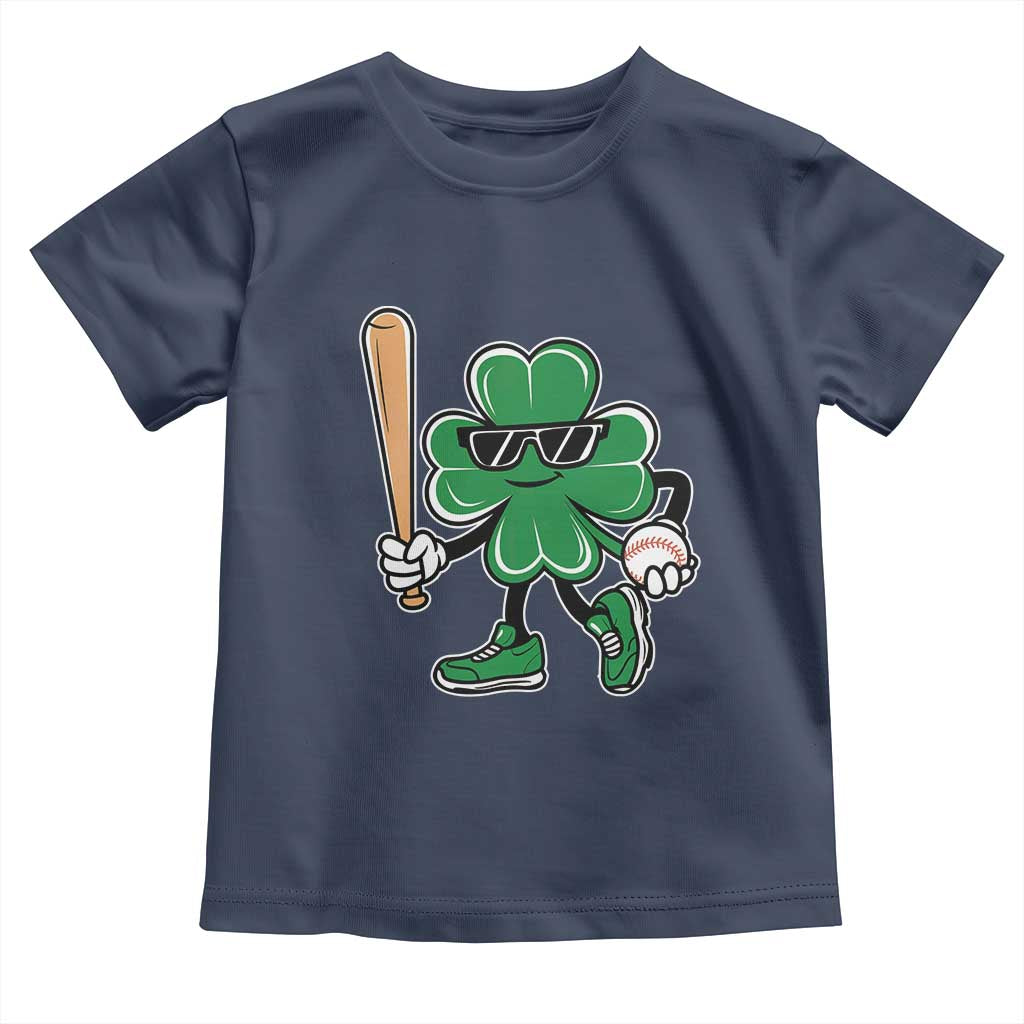 Lucky Baseball Shamrock Toddler T Shirt St Patrick's Day T-Ball Sport Lover Gift