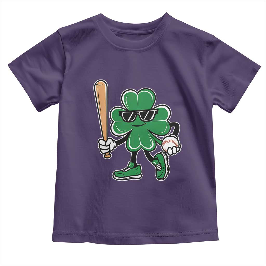 Lucky Baseball Shamrock Toddler T Shirt St Patrick's Day T-Ball Sport Lover Gift