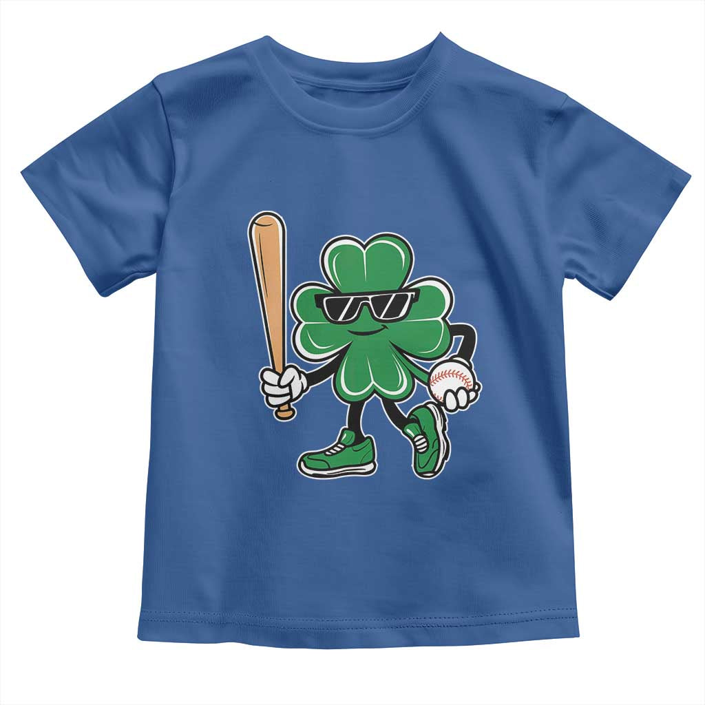 Lucky Baseball Shamrock Toddler T Shirt St Patrick's Day T-Ball Sport Lover Gift