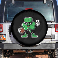 St Patrick's Day Lucky Shamrock Football Spare Tire Cover Sport Lover Gift