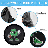 St Patrick's Day Lucky Shamrock Football Spare Tire Cover Sport Lover Gift