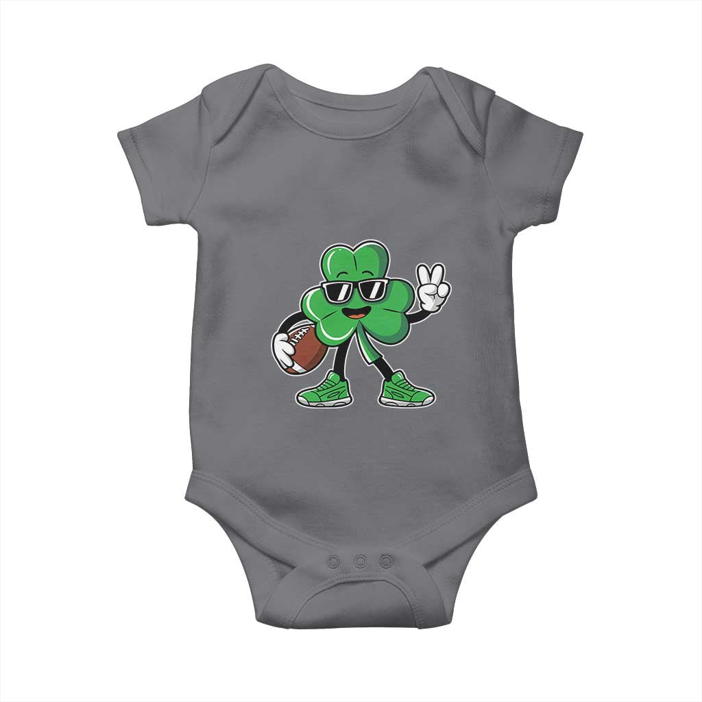 St Patrick's Day Lucky Shamrock Football Baby Onesie Sport Lover Gift