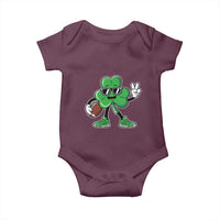 St Patrick's Day Lucky Shamrock Football Baby Onesie Sport Lover Gift
