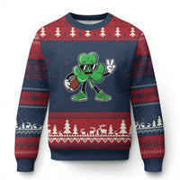 St Patrick's Day Lucky Shamrock Football Ugly Christmas Sweater Sport Lover Gift - Wonder Print Shop