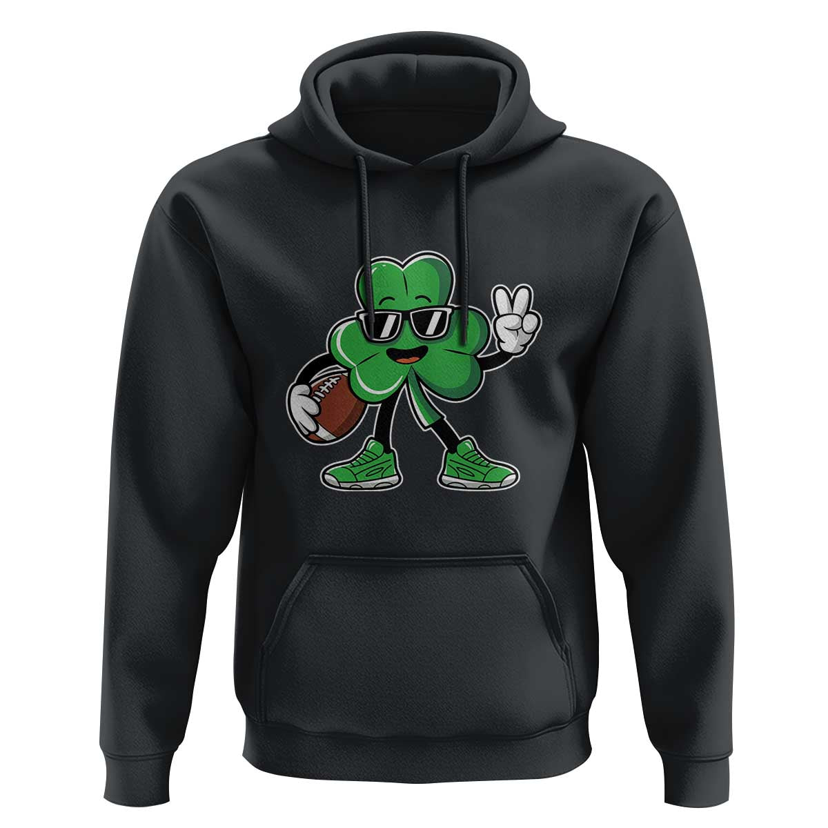 St Patrick's Day Lucky Shamrock Football Hoodie Sport Lover Gift