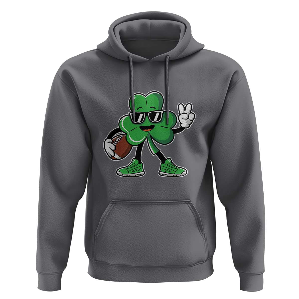 St Patrick's Day Lucky Shamrock Football Hoodie Sport Lover Gift