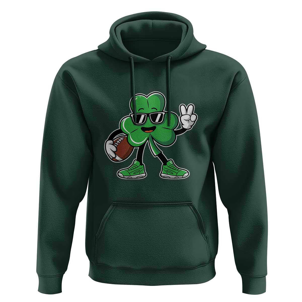 St Patrick's Day Lucky Shamrock Football Hoodie Sport Lover Gift