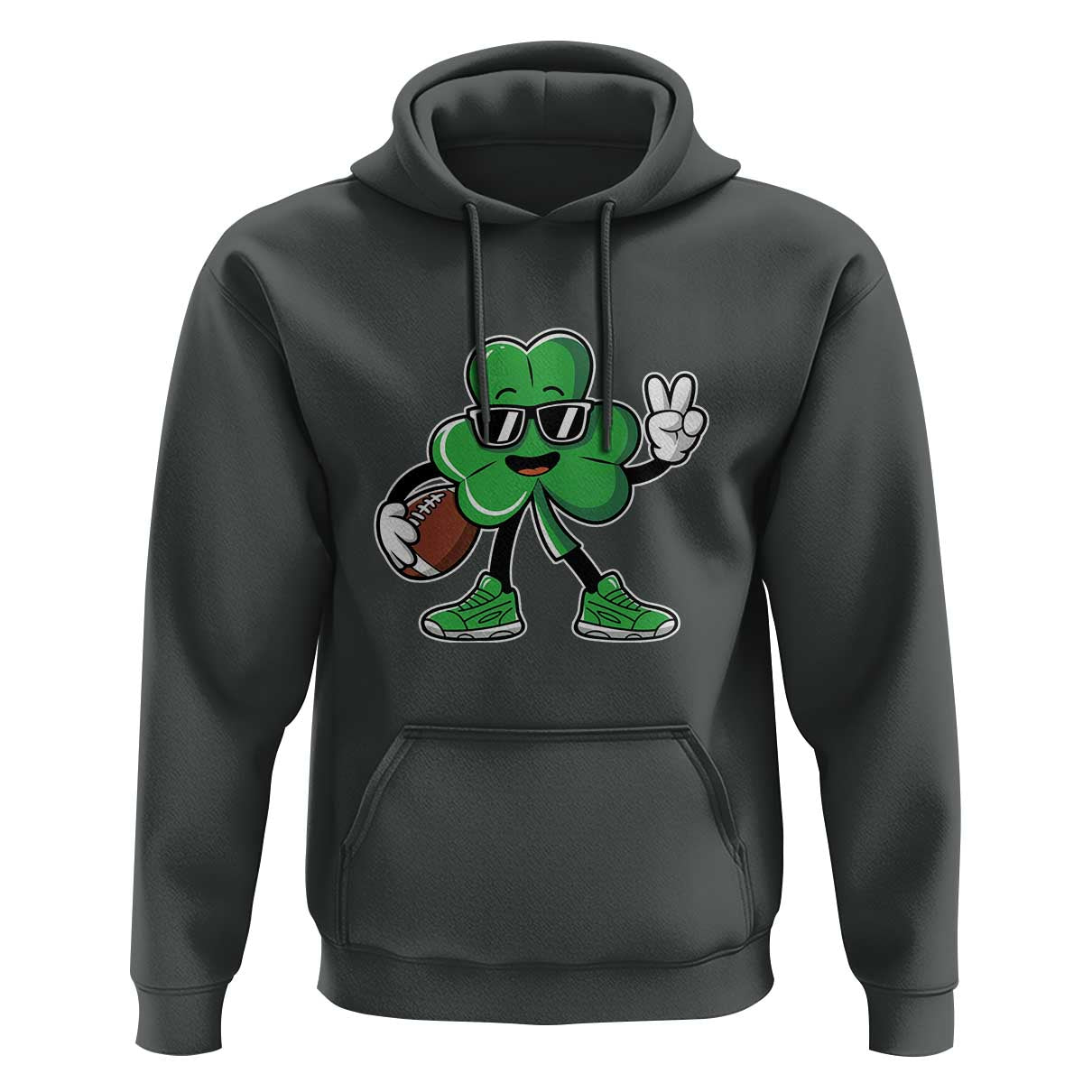 St Patrick's Day Lucky Shamrock Football Hoodie Sport Lover Gift