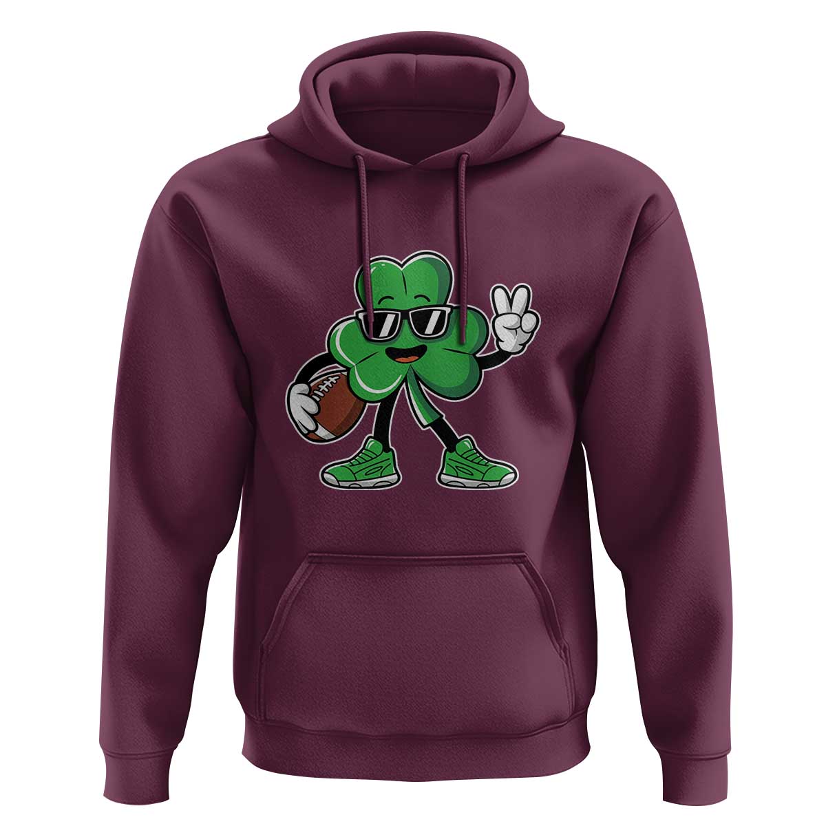 St Patrick's Day Lucky Shamrock Football Hoodie Sport Lover Gift
