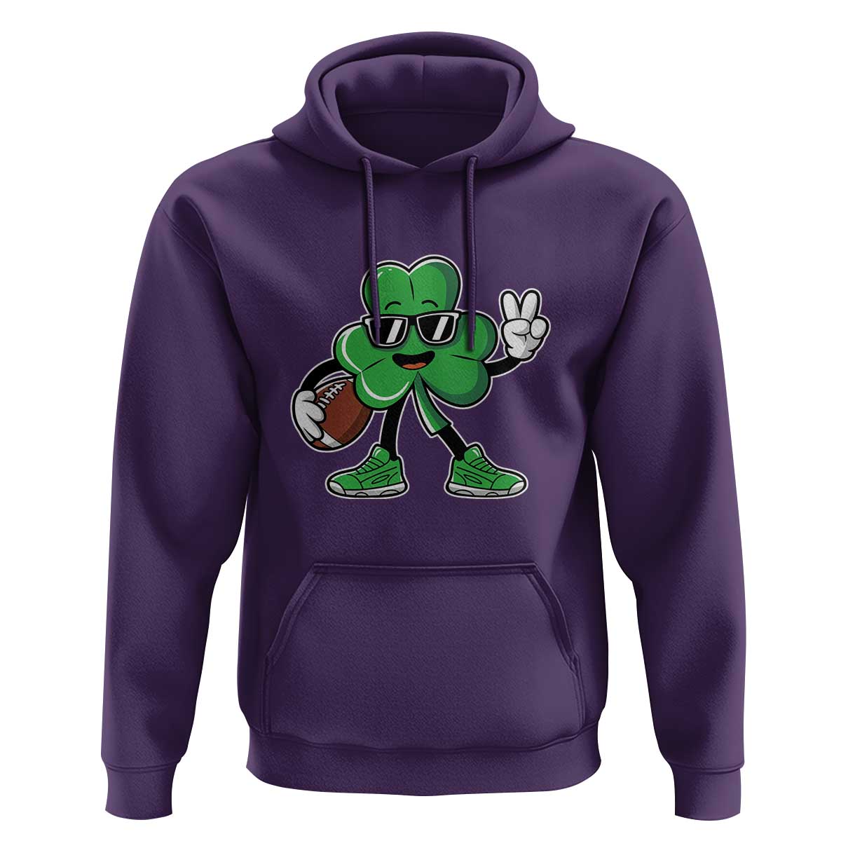 St Patrick's Day Lucky Shamrock Football Hoodie Sport Lover Gift