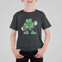 St Patrick's Day Lucky Shamrock Football T Shirt For Kid Sport Lover Gift
