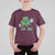 St Patrick's Day Lucky Shamrock Football T Shirt For Kid Sport Lover Gift