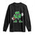 St Patrick's Day Lucky Shamrock Football Long Sleeve Shirt Sport Lover Gift