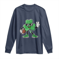 St Patrick's Day Lucky Shamrock Football Long Sleeve Shirt Sport Lover Gift