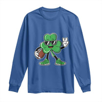 St Patrick's Day Lucky Shamrock Football Long Sleeve Shirt Sport Lover Gift