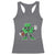 St Patrick's Day Lucky Shamrock Football Racerback Tank Top Sport Lover Gift