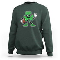 St Patrick's Day Lucky Shamrock Football Sweatshirt Sport Lover Gift