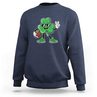 St Patrick's Day Lucky Shamrock Football Sweatshirt Sport Lover Gift