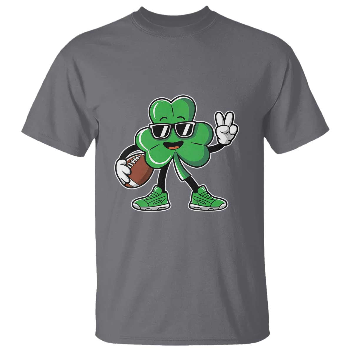 St Patrick's Day Lucky Shamrock Football T Shirt Sport Lover Gift
