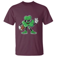 St Patrick's Day Lucky Shamrock Football T Shirt Sport Lover Gift