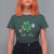 St Patrick's Day Lucky Shamrock Football T Shirt For Women Sport Lover Gift