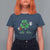 St Patrick's Day Lucky Shamrock Football T Shirt For Women Sport Lover Gift