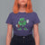 St Patrick's Day Lucky Shamrock Football T Shirt For Women Sport Lover Gift