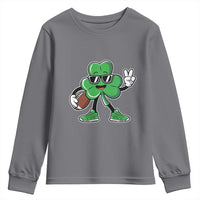 St Patrick's Day Lucky Shamrock Football Youth Sweatshirt Sport Lover Gift