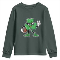 St Patrick's Day Lucky Shamrock Football Youth Sweatshirt Sport Lover Gift