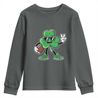 St Patrick's Day Lucky Shamrock Football Youth Sweatshirt Sport Lover Gift