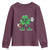 St Patrick's Day Lucky Shamrock Football Youth Sweatshirt Sport Lover Gift