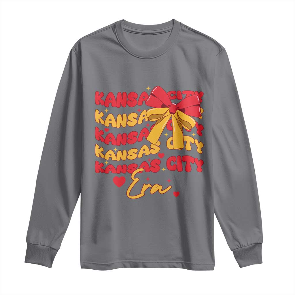 Groovy In My Kansas City Era Long Sleeve Shirt Retro Coquette Bow