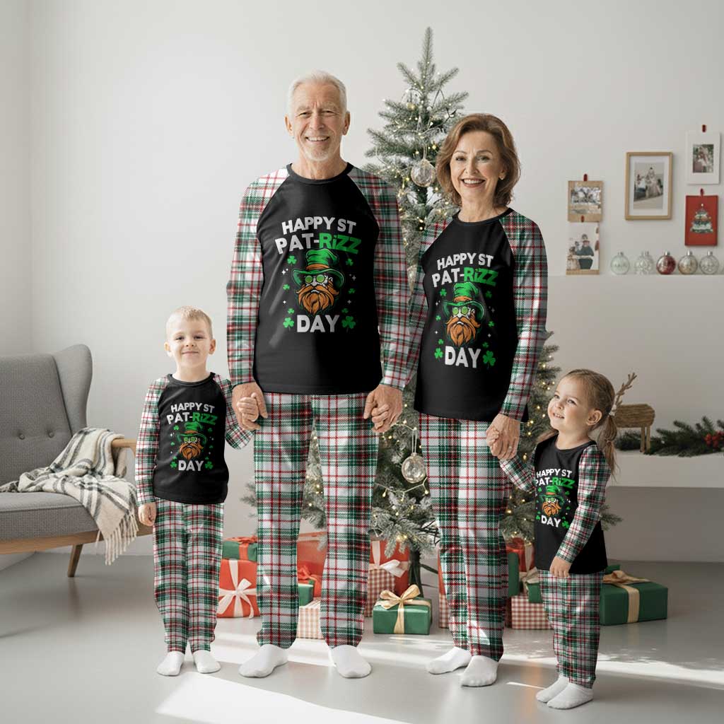 Happy St Pat Rizz Day Plaid Pajama Set Funny St. Patrick's Day Leprechaun - Wonder Print Shop